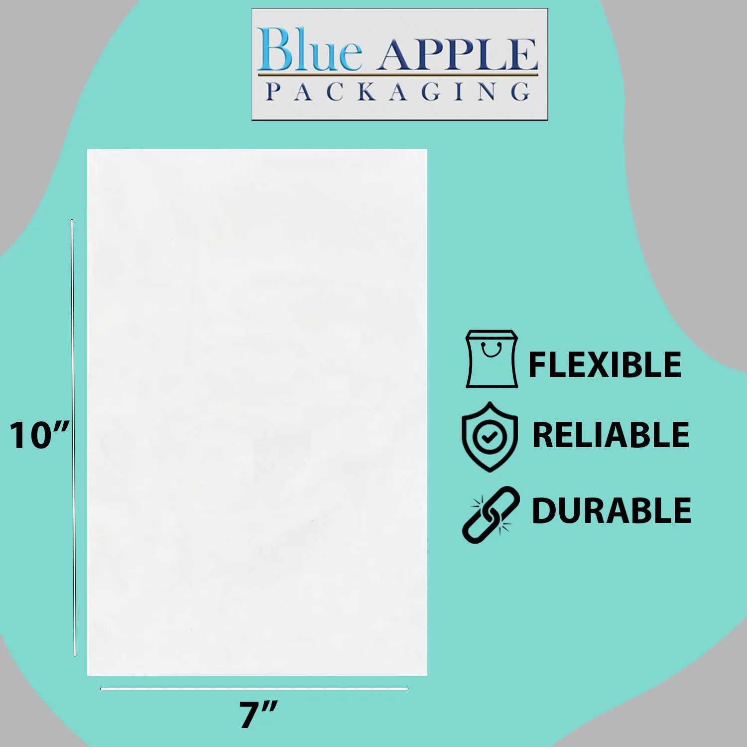 7X10 inches Clear Flat Poly Bags 3Mil Open Top (LDPE)