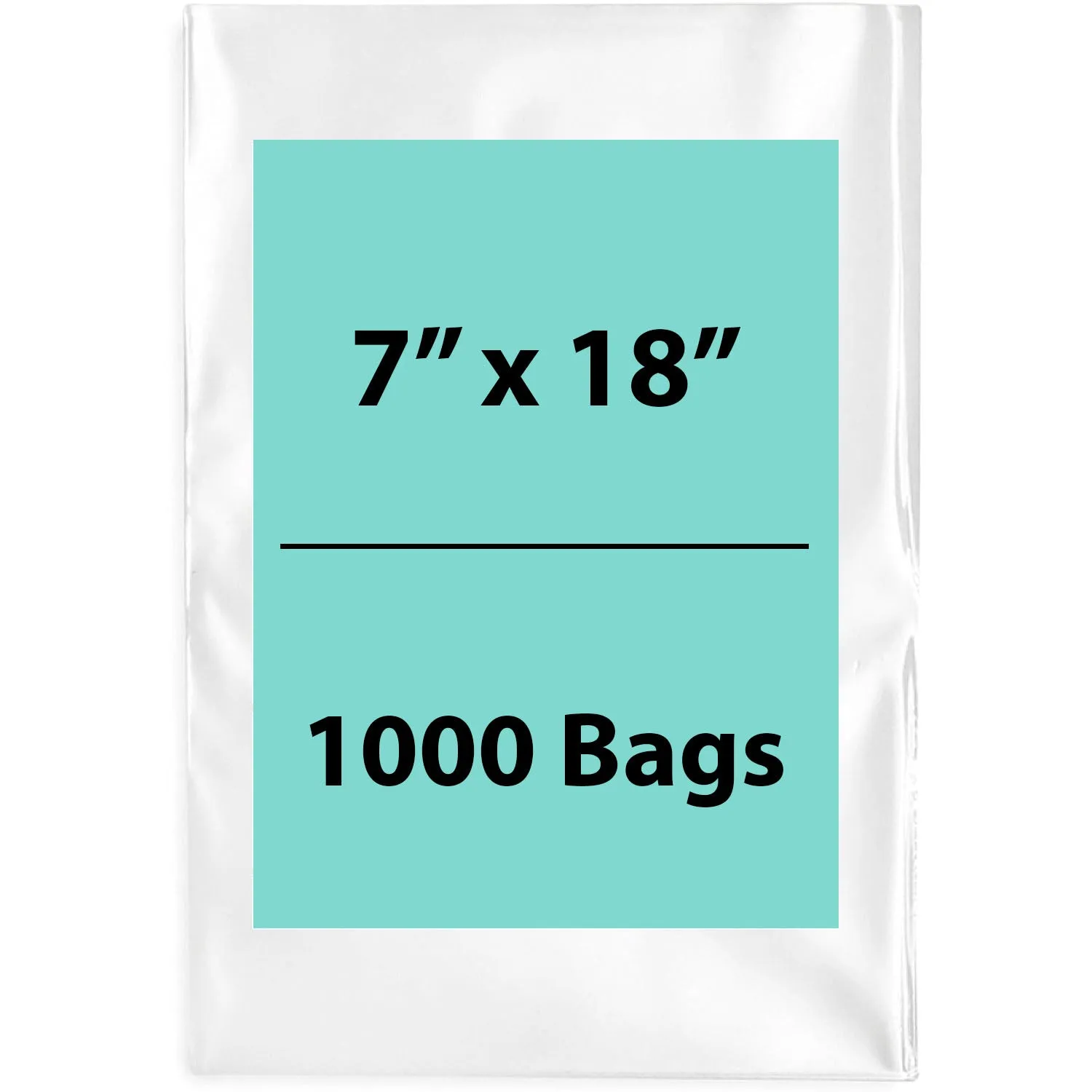 7X18 inches Clear Flat Poly Bags 4Mil Open Top (LDPE)