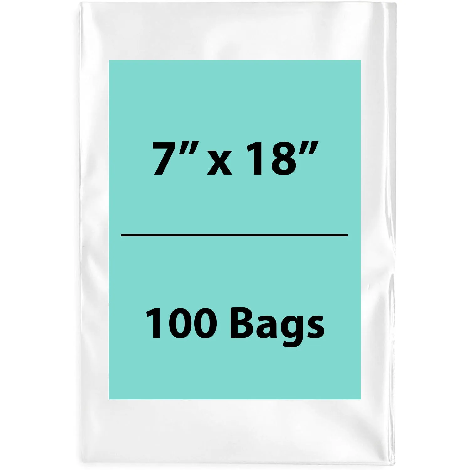 7X18 inches Clear Flat Poly Bags 4Mil Open Top (LDPE)