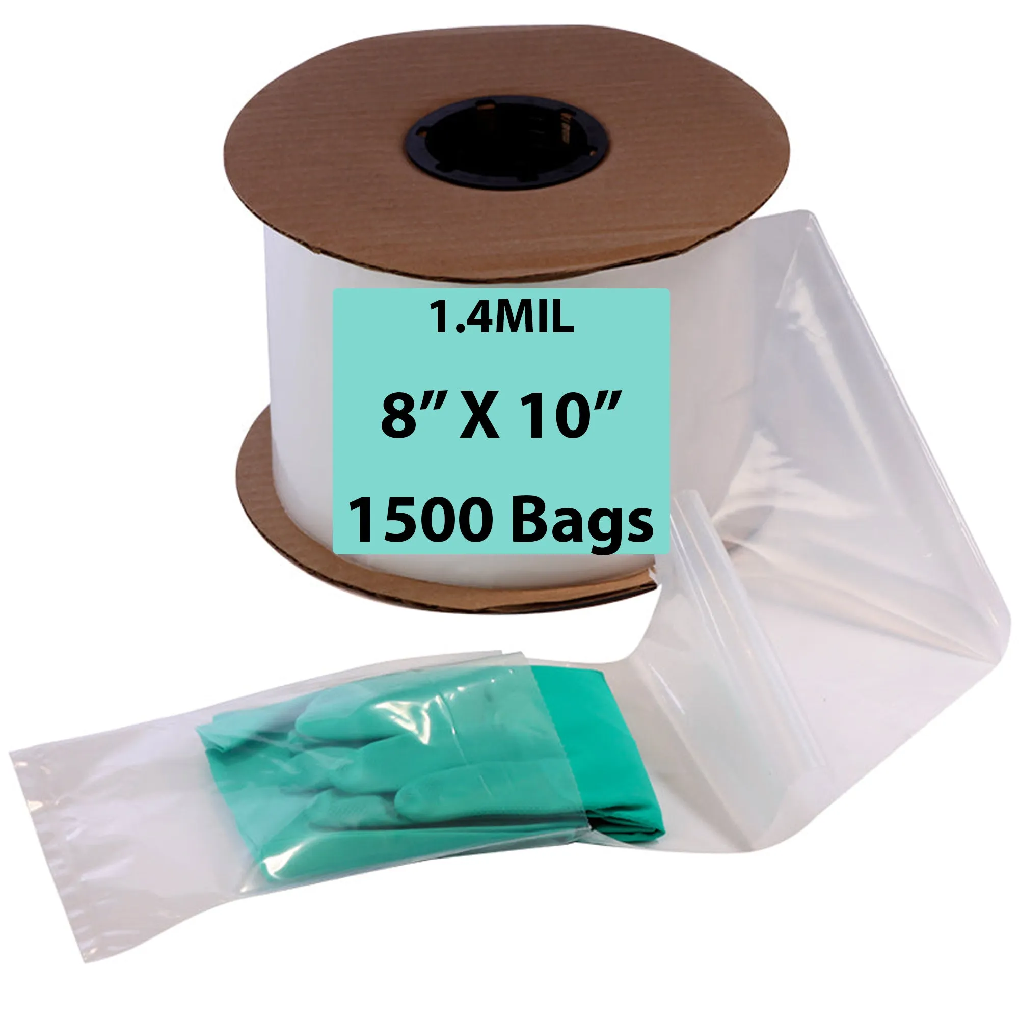 8X10 Inches Kwik-Fill® Pre-Opened Poly Bags on Roll 1.4 Mil AutoBags 1500/RL