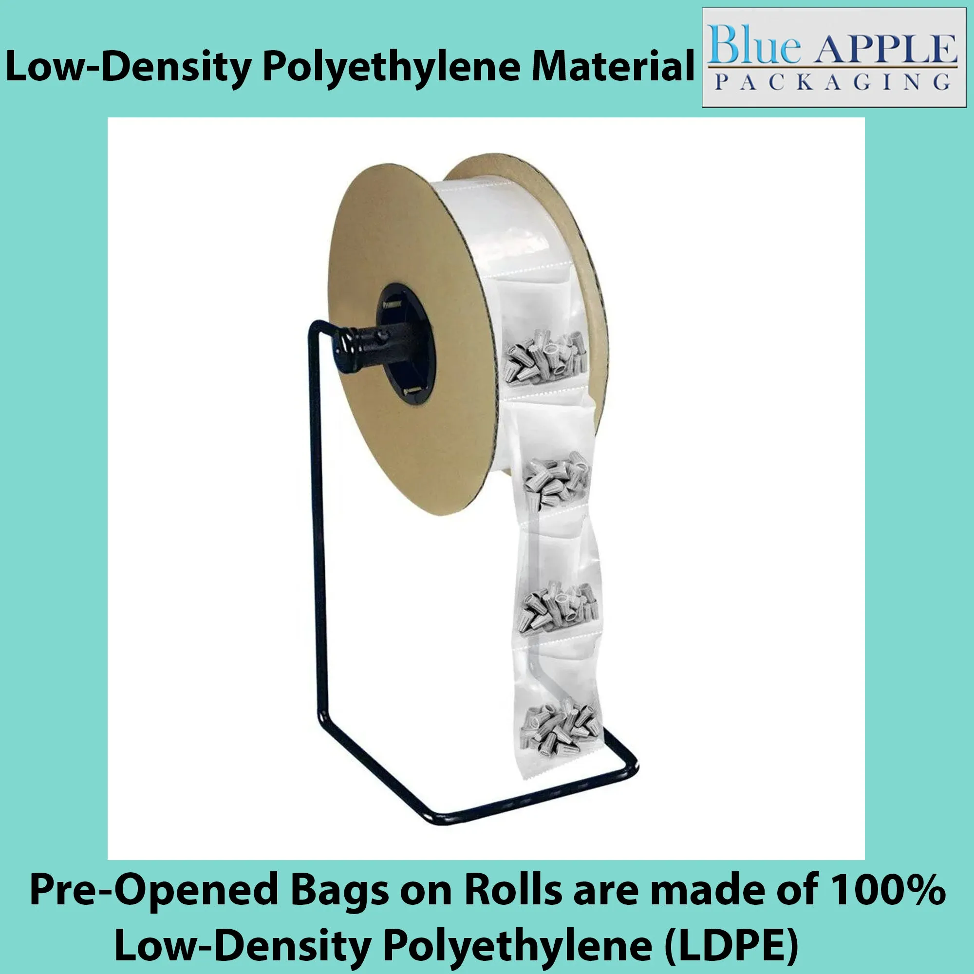 8X10 Inches Kwik-Fill® Pre-Opened Poly Bags on Roll 1.4 Mil AutoBags 1500/RL