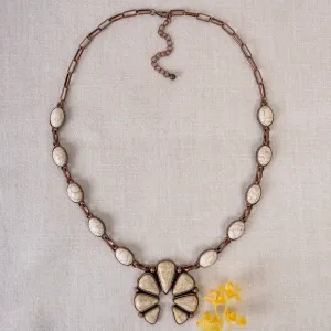 92244 - Squash Blossom Necklace - Ivory & Copper