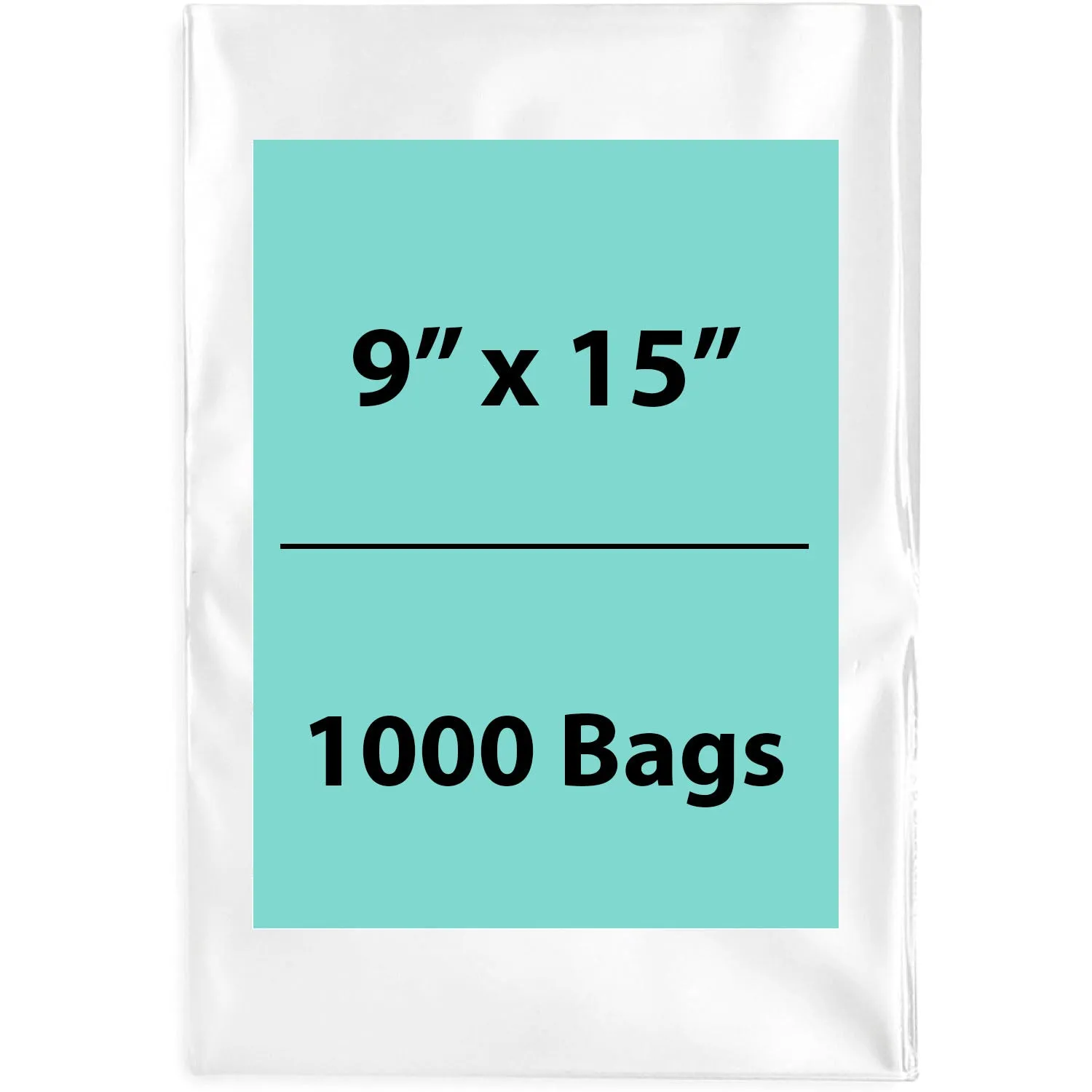 9X15 inches Clear Flat Poly Bags 3Mil Open Top (LDPE)