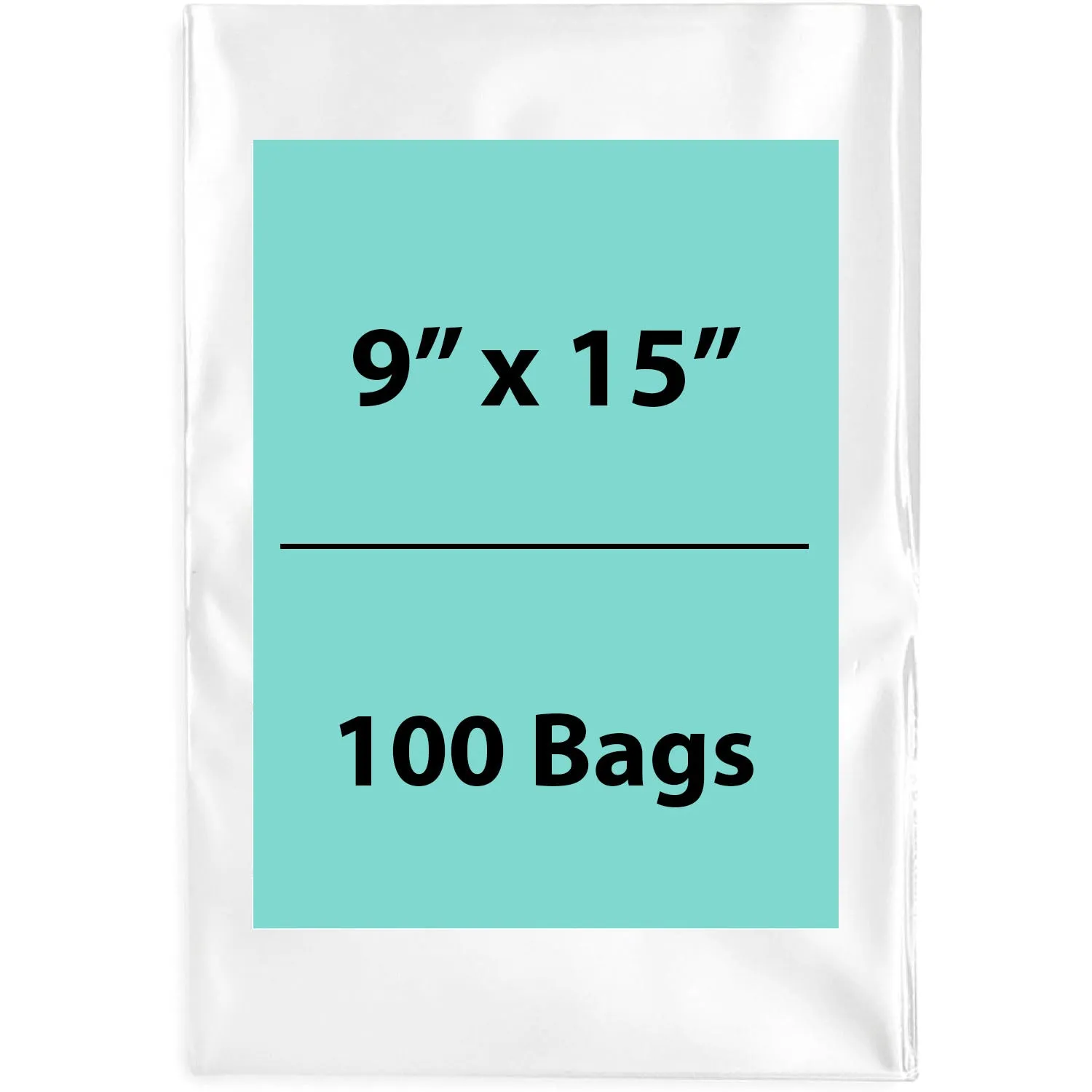 9X15 inches Clear Flat Poly Bags 3Mil Open Top (LDPE)