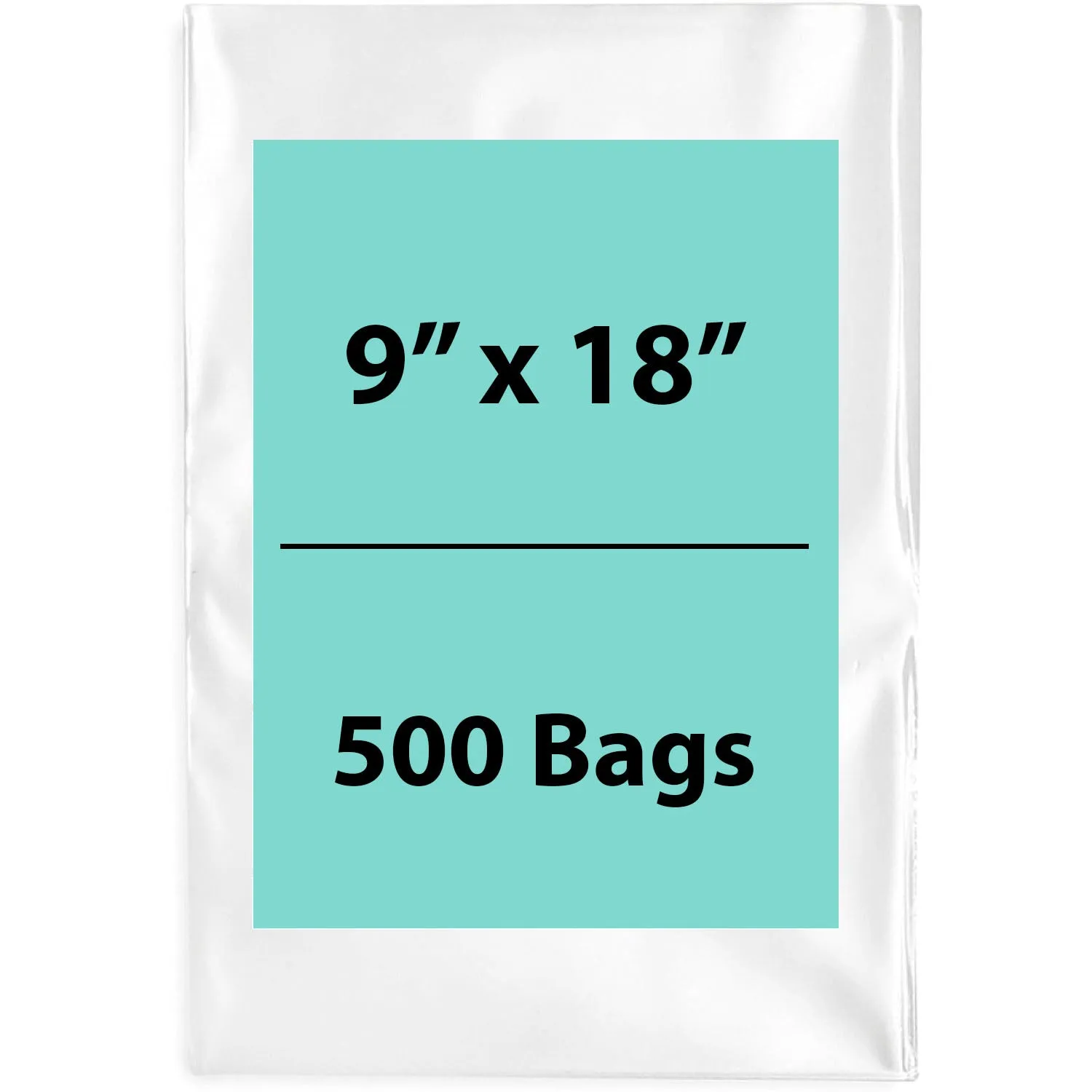 9X18 inches Clear Flat Poly Bags 4Mil Open Top (LDPE)