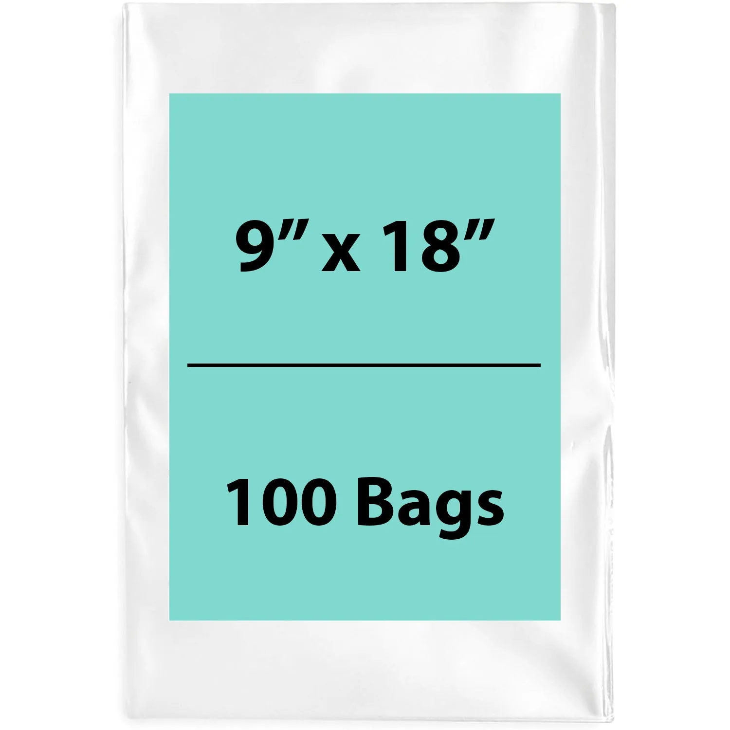 9X18 inches Clear Flat Poly Bags 4Mil Open Top (LDPE)