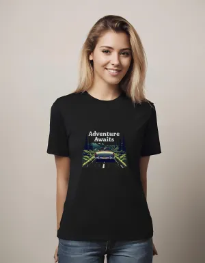 Adventure Awaits Vintage Convertible Design | Classic T-Shirt (Unisex)