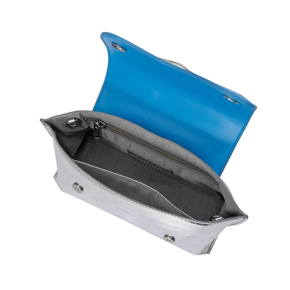 Akari Blue Drop Recycled Top Handle Bag