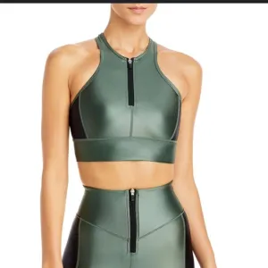All Access green sports bra