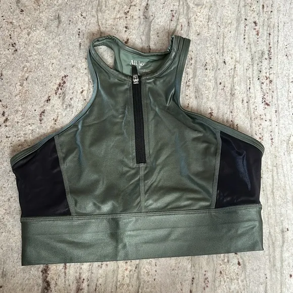 All Access green sports bra
