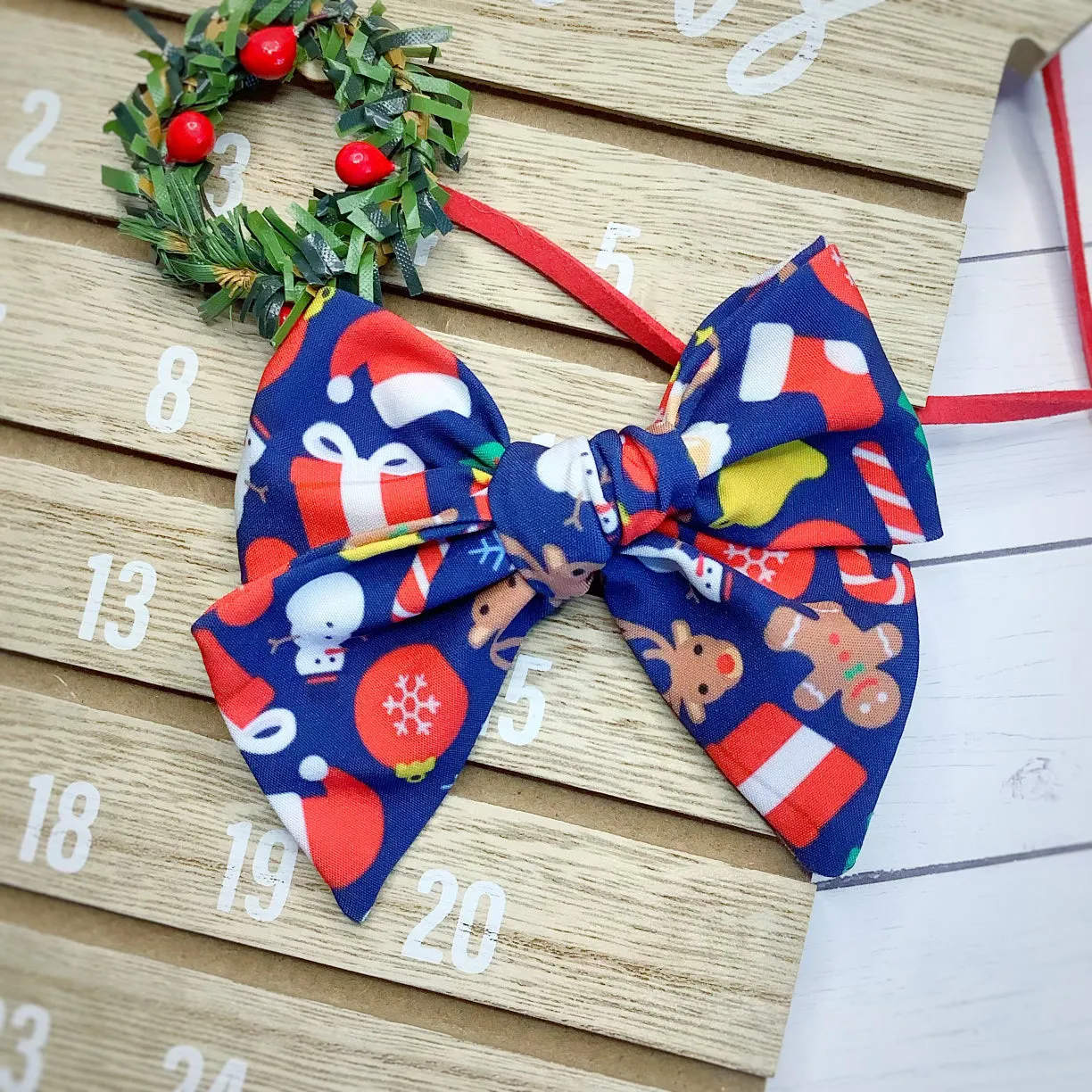 All Things Christmas Bow Strip, Headband and Scrunchie Collection