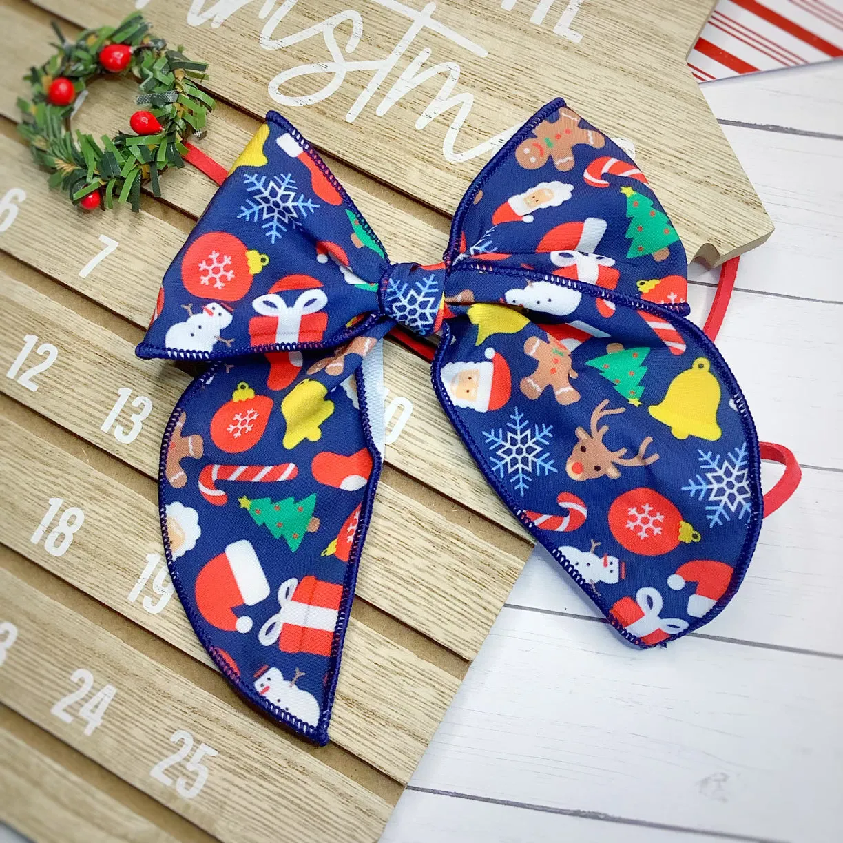 All Things Christmas Bow Strip, Headband and Scrunchie Collection