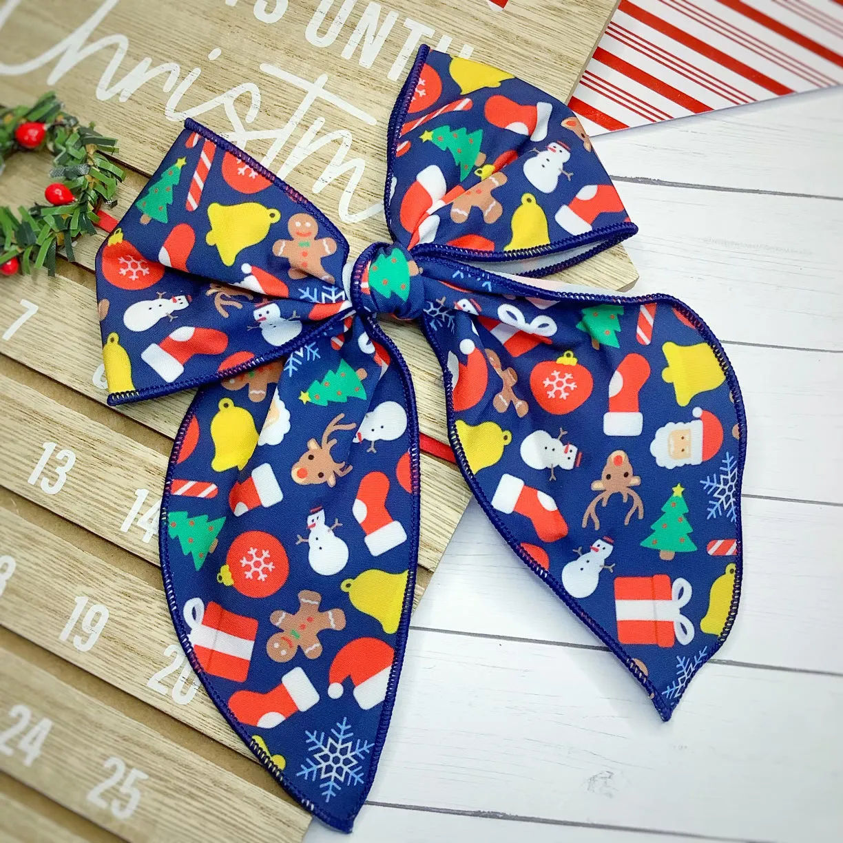All Things Christmas Bow Strip, Headband and Scrunchie Collection