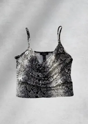 Amaya Cowl Neck Crop Top - Grey