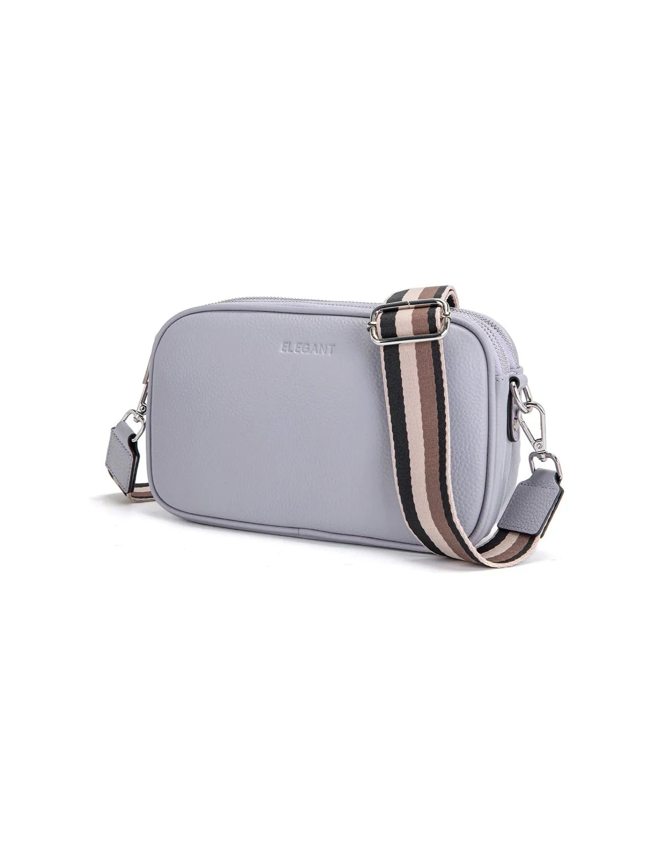 ANNA TRIPLE COMPARTMENT CROSSBODY -E1-0811B-CORNFLOWER
