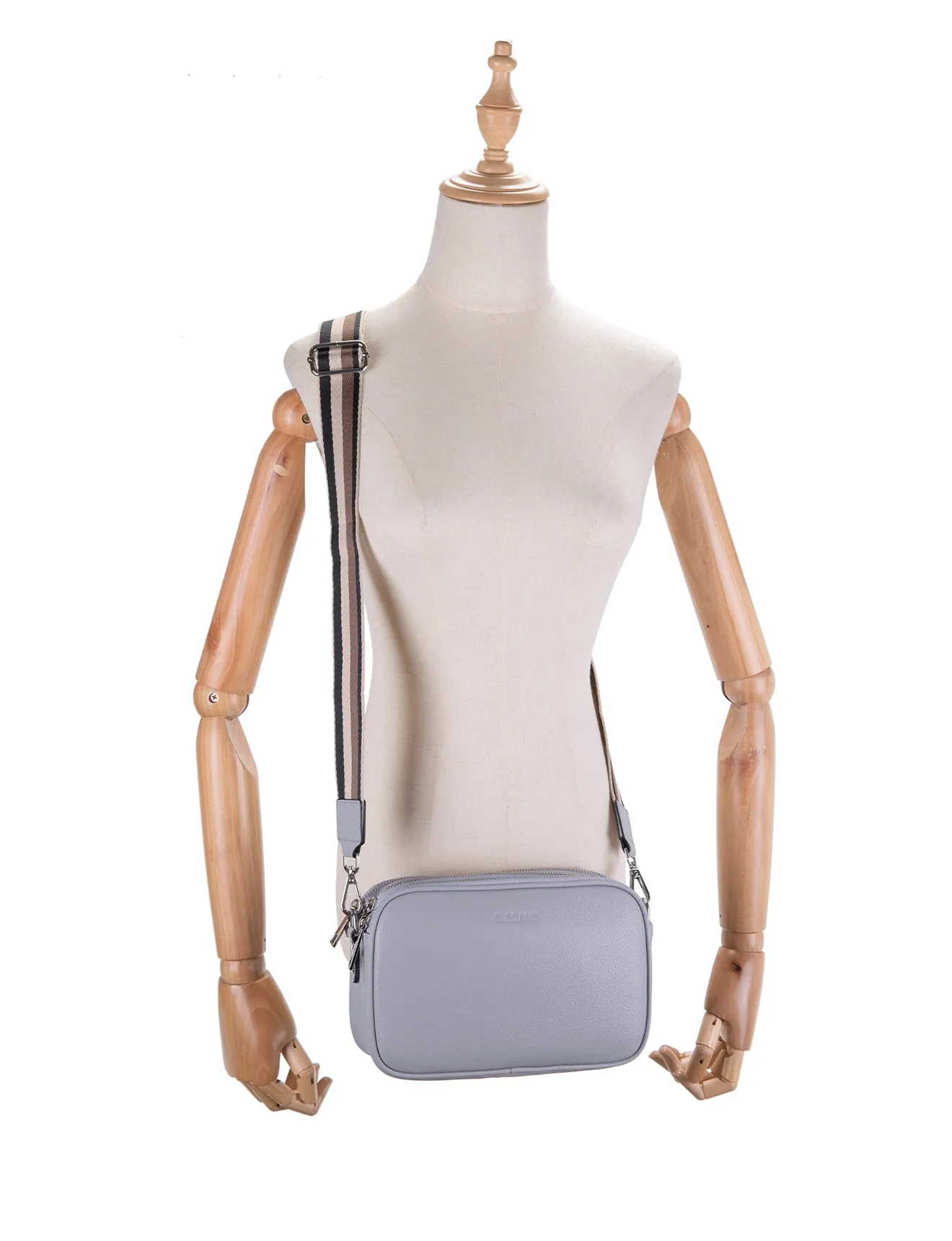 ANNA TRIPLE COMPARTMENT CROSSBODY -E1-0811B-CORNFLOWER