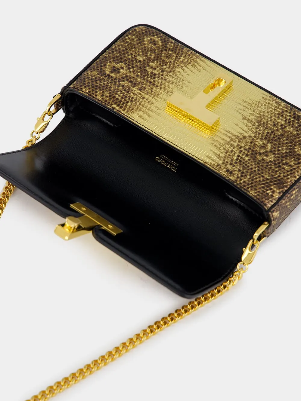 Antique Gold Leather Wallis Mini Bag