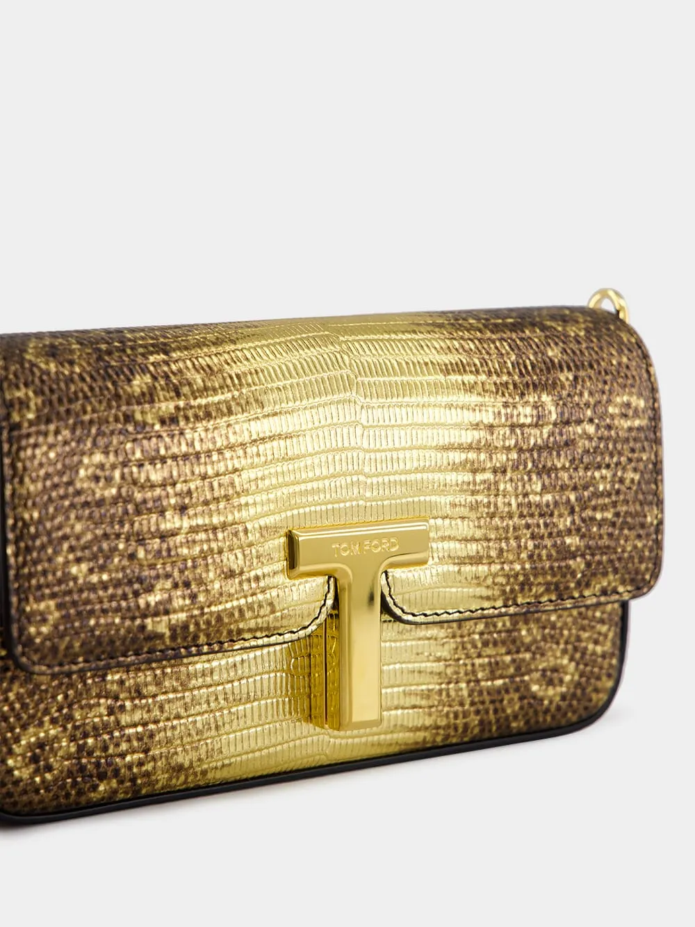 Antique Gold Leather Wallis Mini Bag