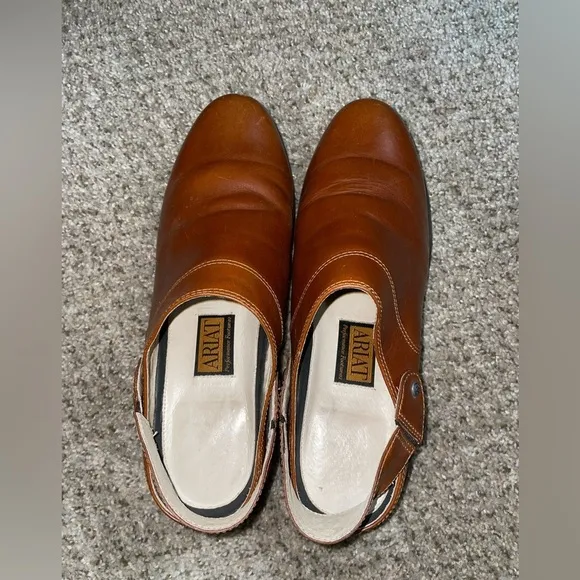 Ariat Sport Womens Mule In Smooth Chestnut Leather With Convertible Heel
