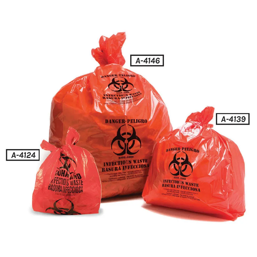 Arrowhead Forensics Biohazard Disposal Bags - 100/Pack