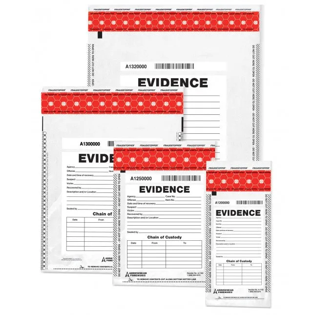 Arrowhead Forensics SureSeal Tamper Indicating Evidence Bags