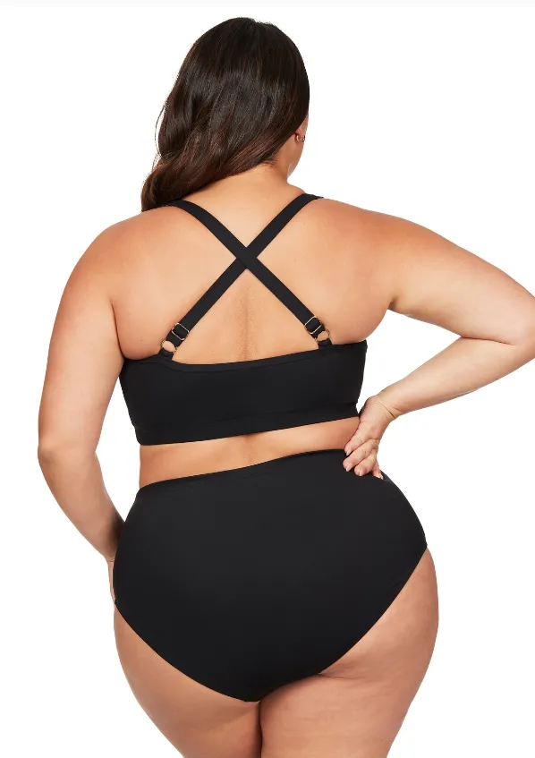 Artesands Sculpt Fuseli Bikini Top Gold Zip Black