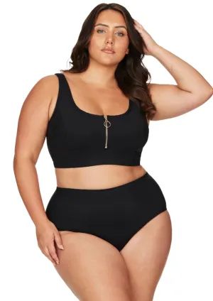 Artesands Sculpt Fuseli Bikini Top Gold Zip Black
