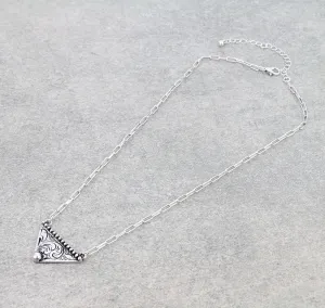 Atlas Fashion Tooled Triangle Necklace - 16"