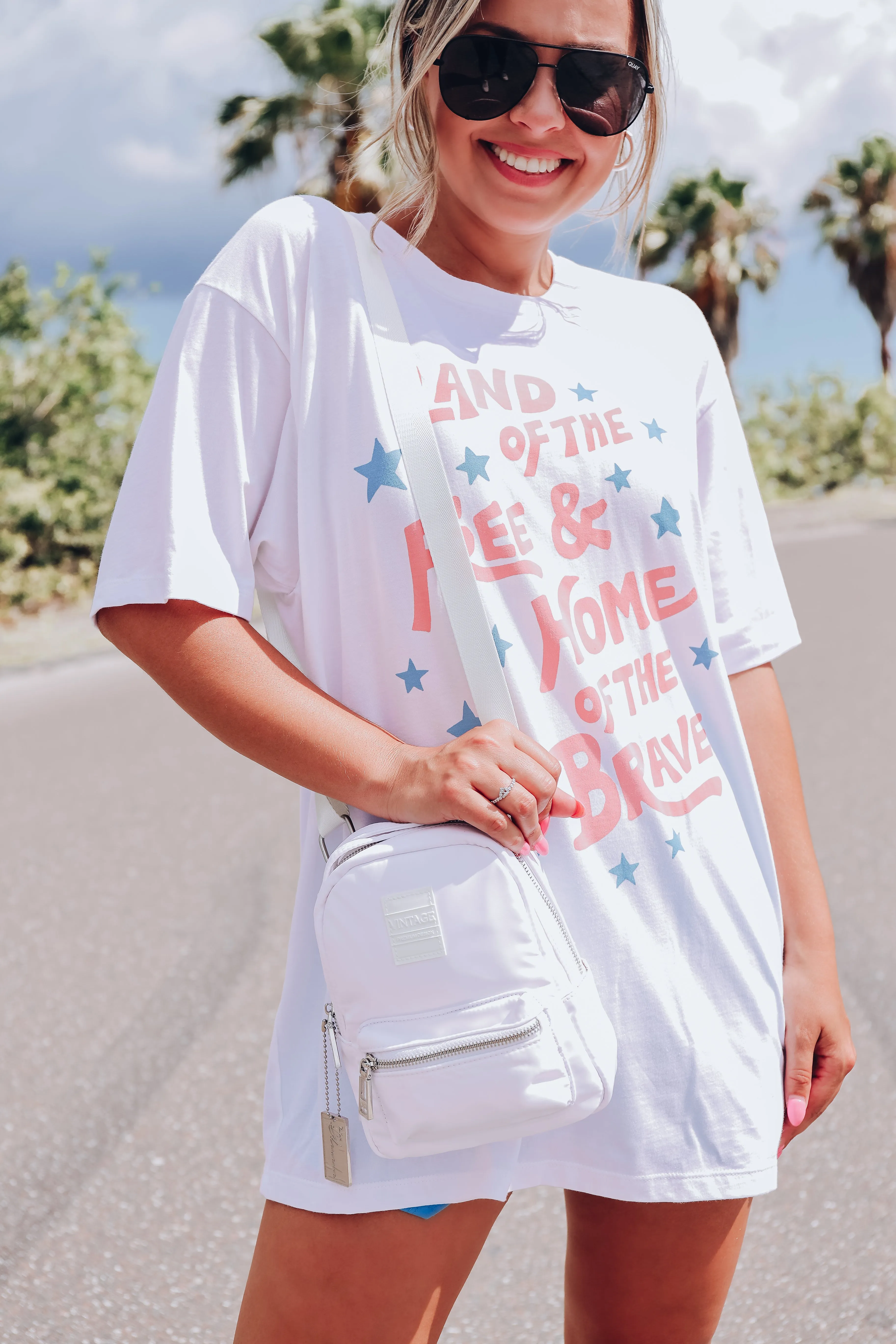 Audrey Dome Crossbody By Vintage Havana - White