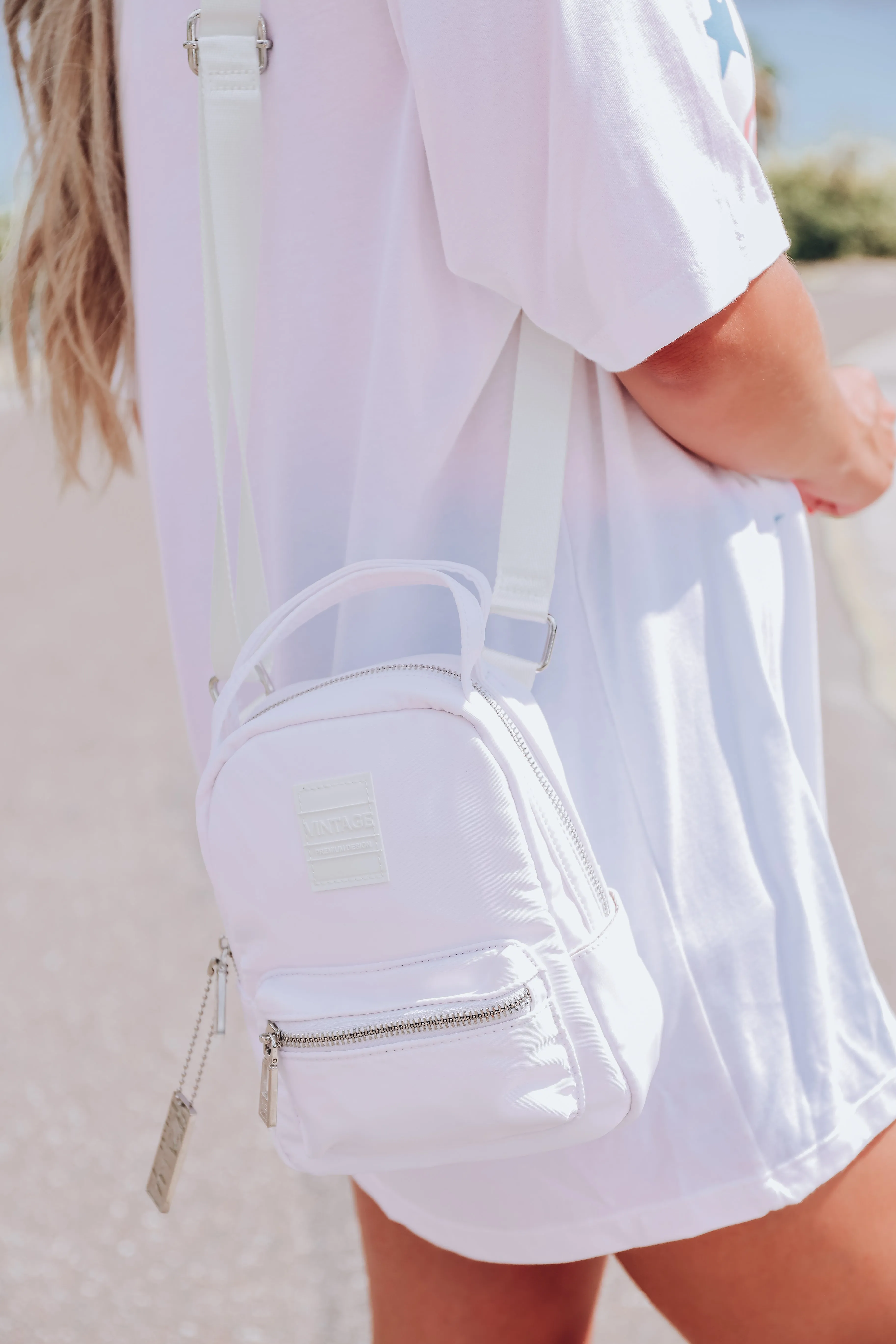 Audrey Dome Crossbody By Vintage Havana - White