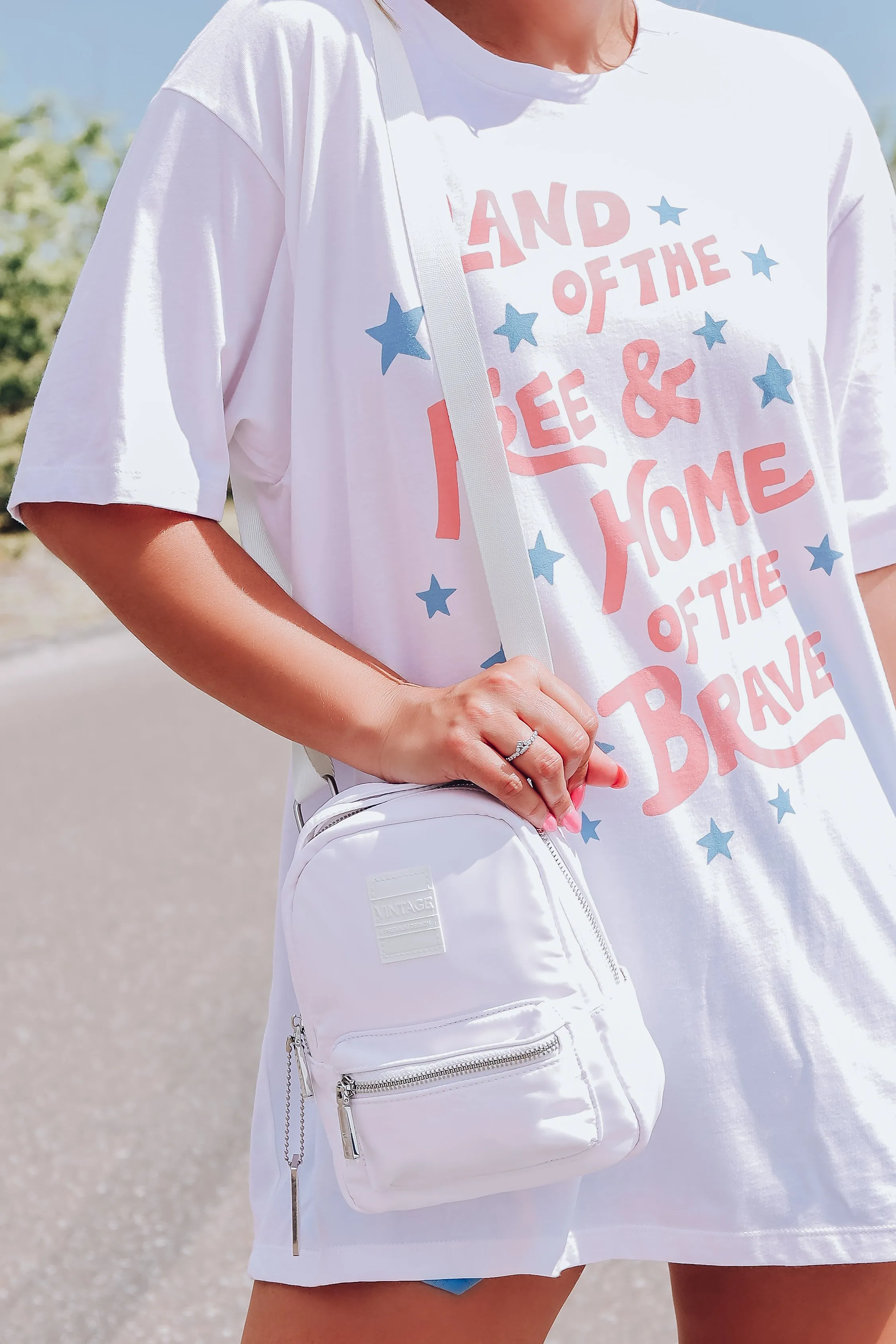 Audrey Dome Crossbody By Vintage Havana - White