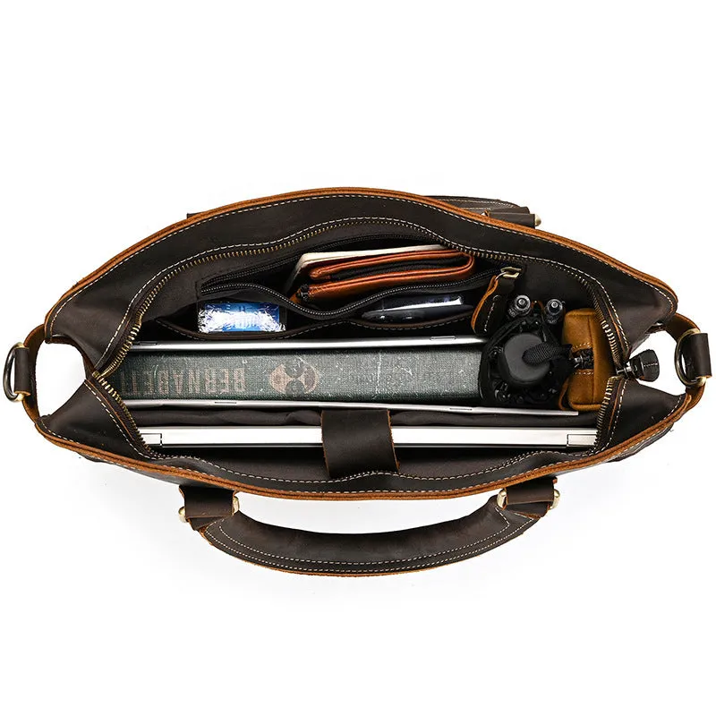 Augustine Leather Briefcase: The Ultimate 14-Inch Commuter Business Bag