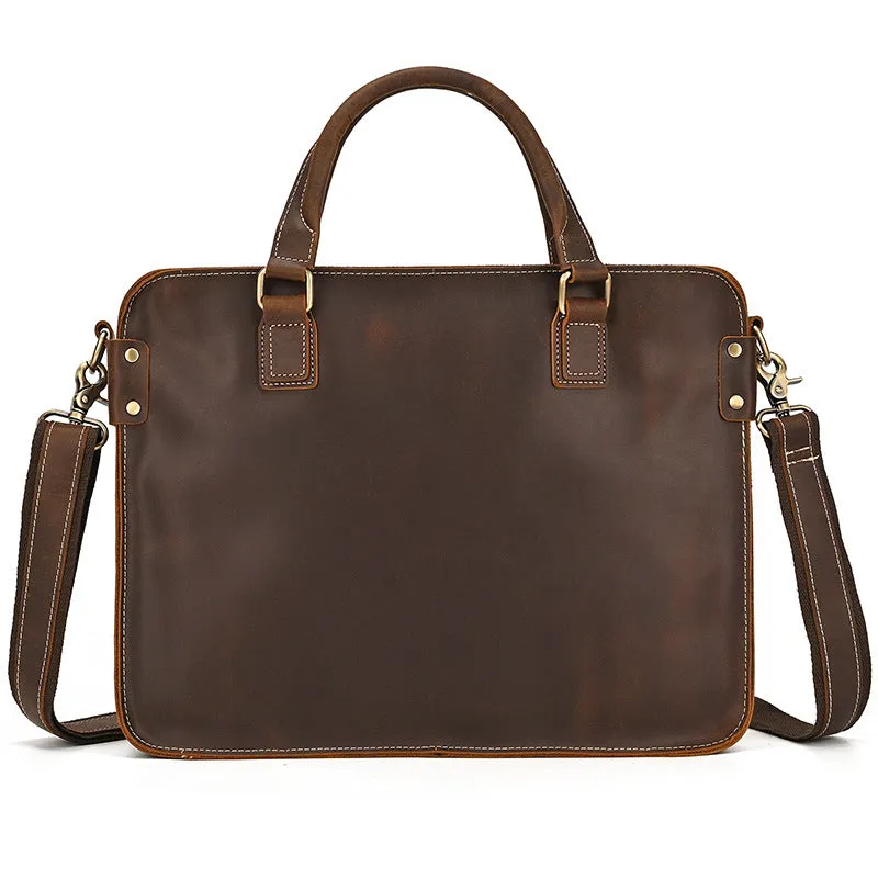 Augustine Leather Briefcase: The Ultimate 14-Inch Commuter Business Bag