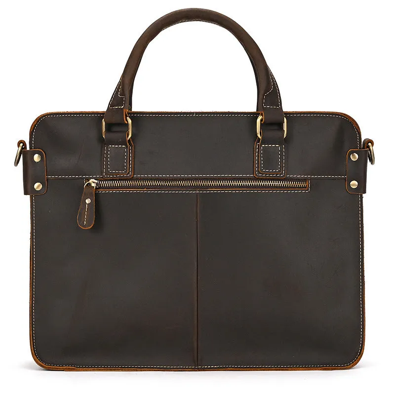 Augustine Leather Briefcase: The Ultimate 14-Inch Commuter Business Bag