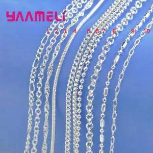 Authentic 925 Sterling Silver Link Chain Necklace