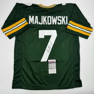 Autographed/Signed Don Majkowski Green Bay Green Football Jersey JSA COA