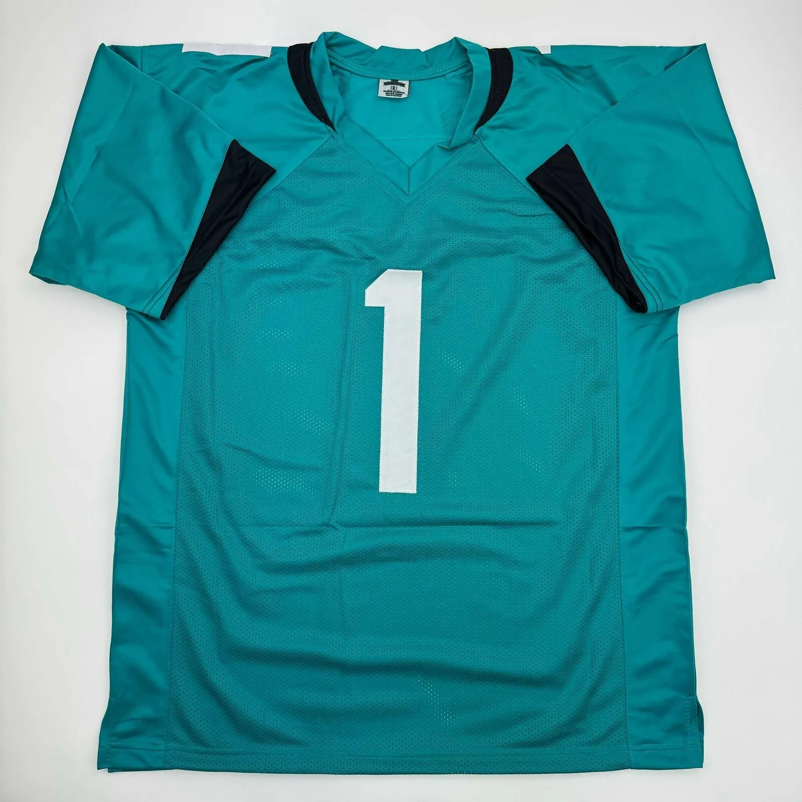 Autographed/Signed Travis Etienne Jr. Jacksonville Teal Jersey Beckett BAS COA