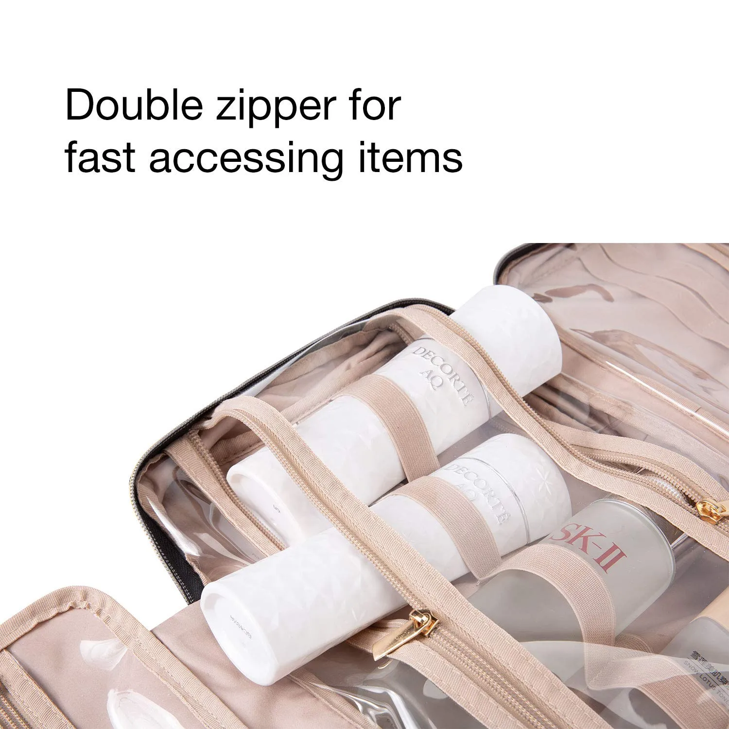 BAGSMART Toiletry Bag Travel Bag & Electronics Organizer Travel Case, Black