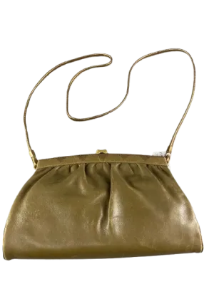Bally Vintage Olive Green Leather Crossbody Purse