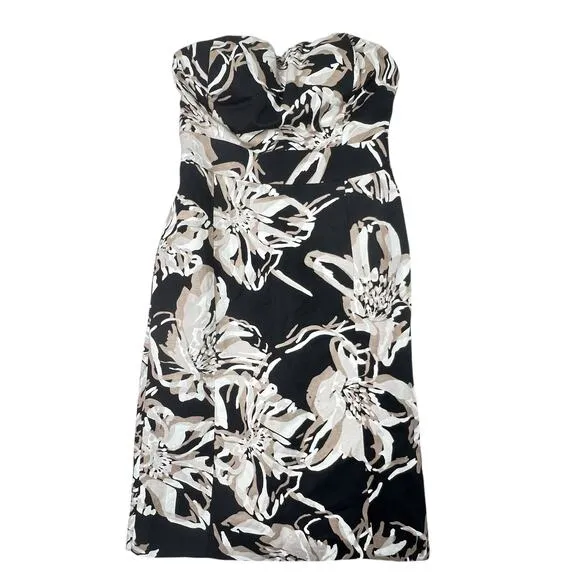 Banana Republic Strapless Linen Dress Size 0 Empire Waist Straight Sheath Party