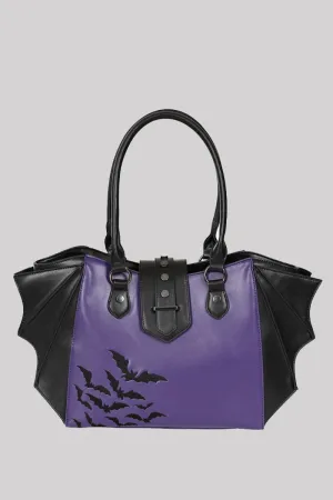Banned Haunted Annabelle Tote Bag - Gothic Bat Wing Handbag