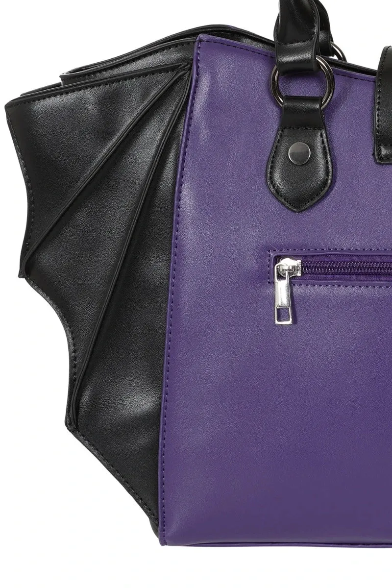Banned Haunted Annabelle Tote Bag - Gothic Bat Wing Handbag