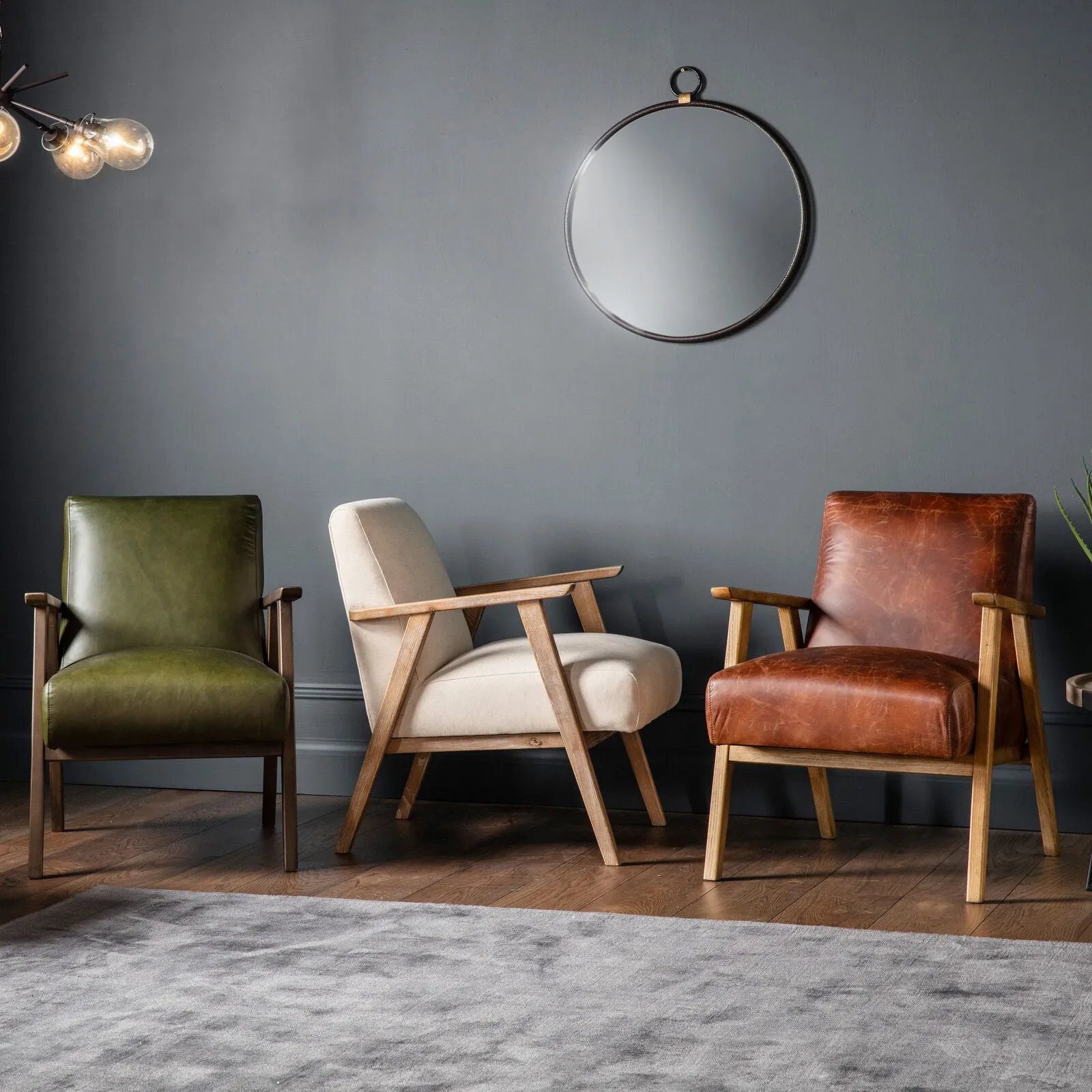 BARRET Vintage Brown Leather Armchair