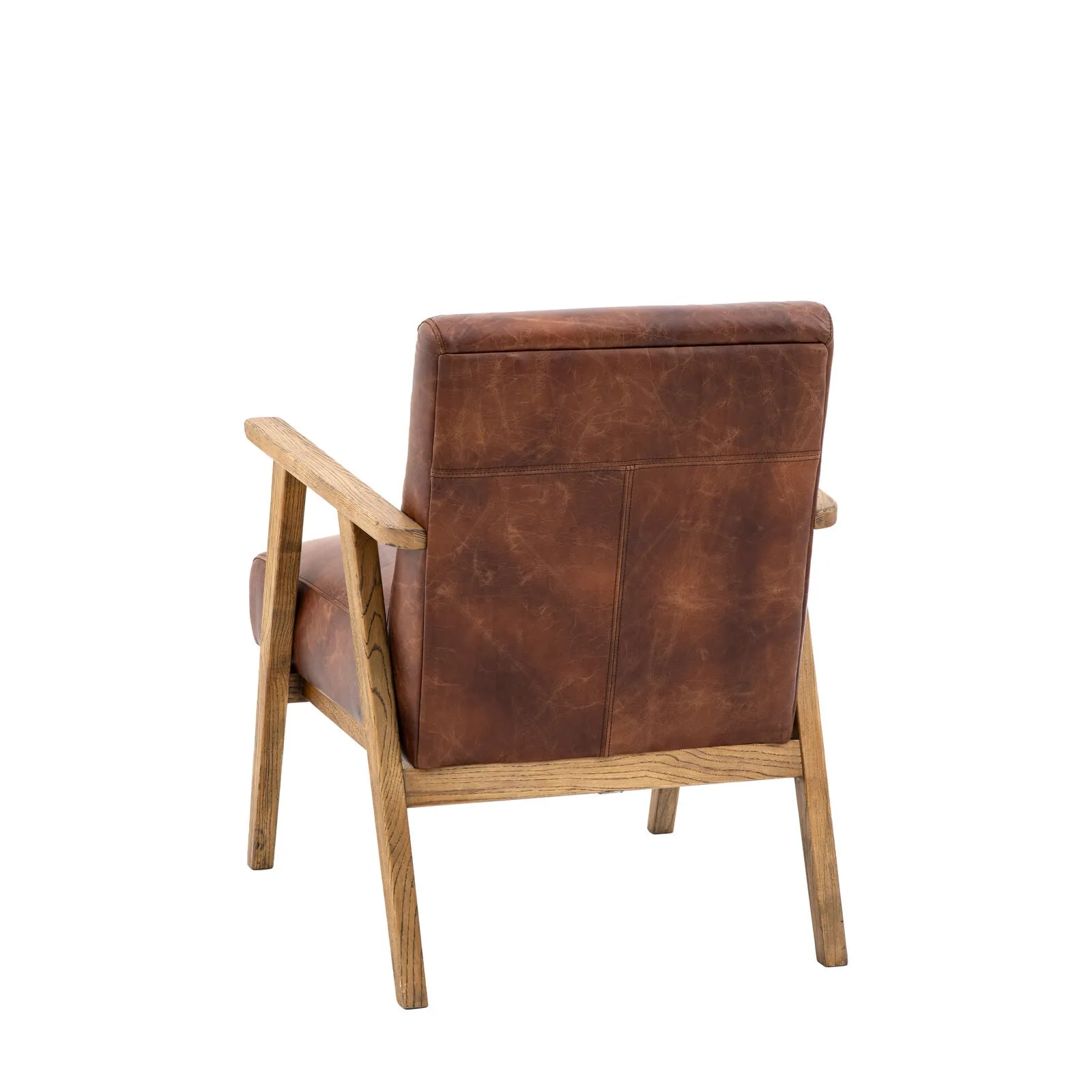 BARRET Vintage Brown Leather Armchair
