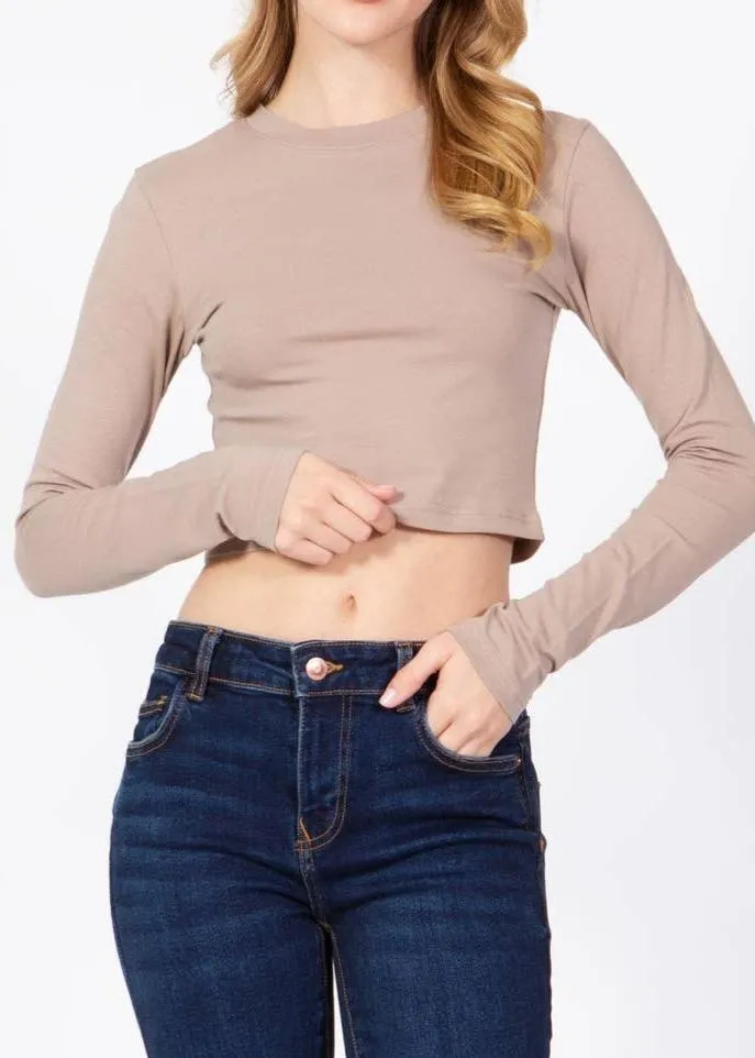 Baseline Round Neck Crop Top