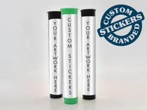 Beast Branding CUSTOM PRINTED STICKERS - 3.9" x 2.2" TAPERED Rectangle for Joint Tubes, Blunt Tubes and Pop Tops