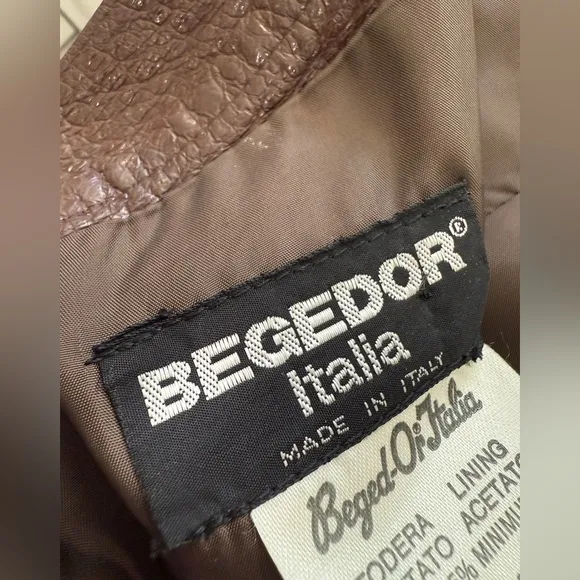 Begedor Vintage Italian leather skirt