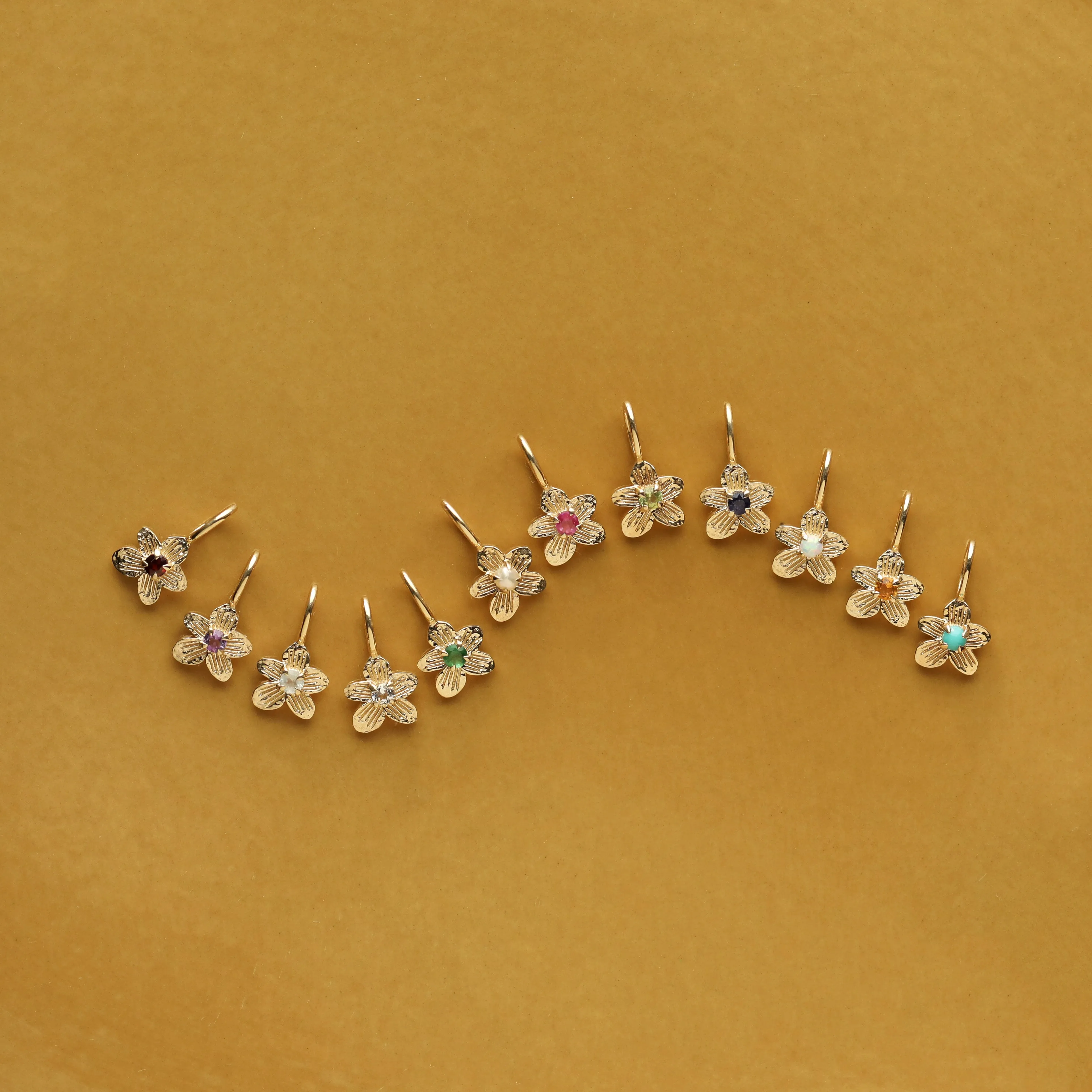 Birthstone Flower Charm