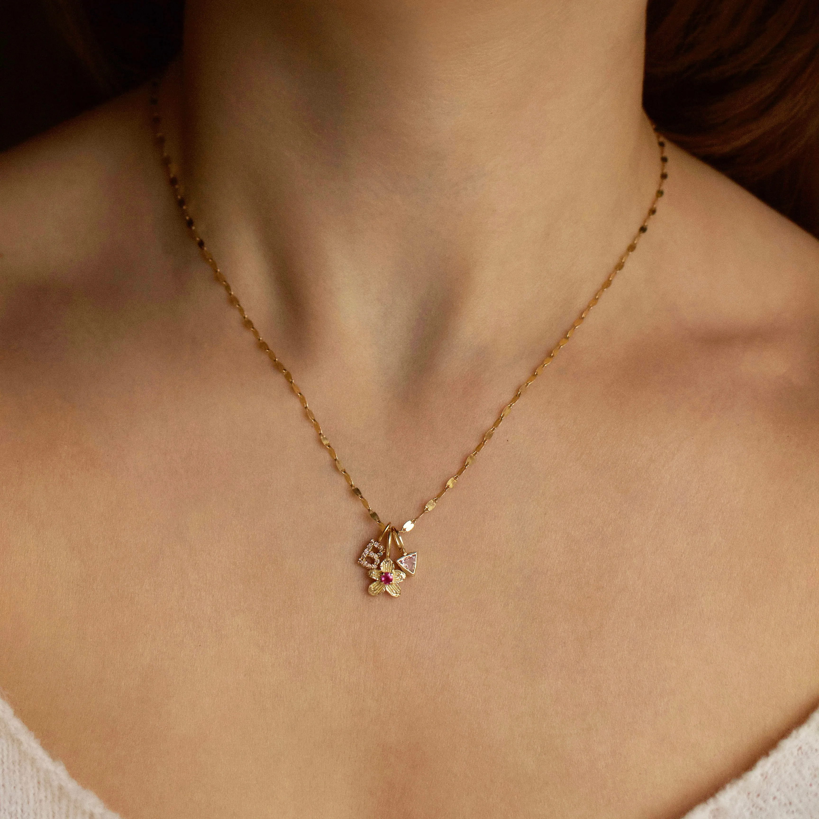 Birthstone Flower Charm