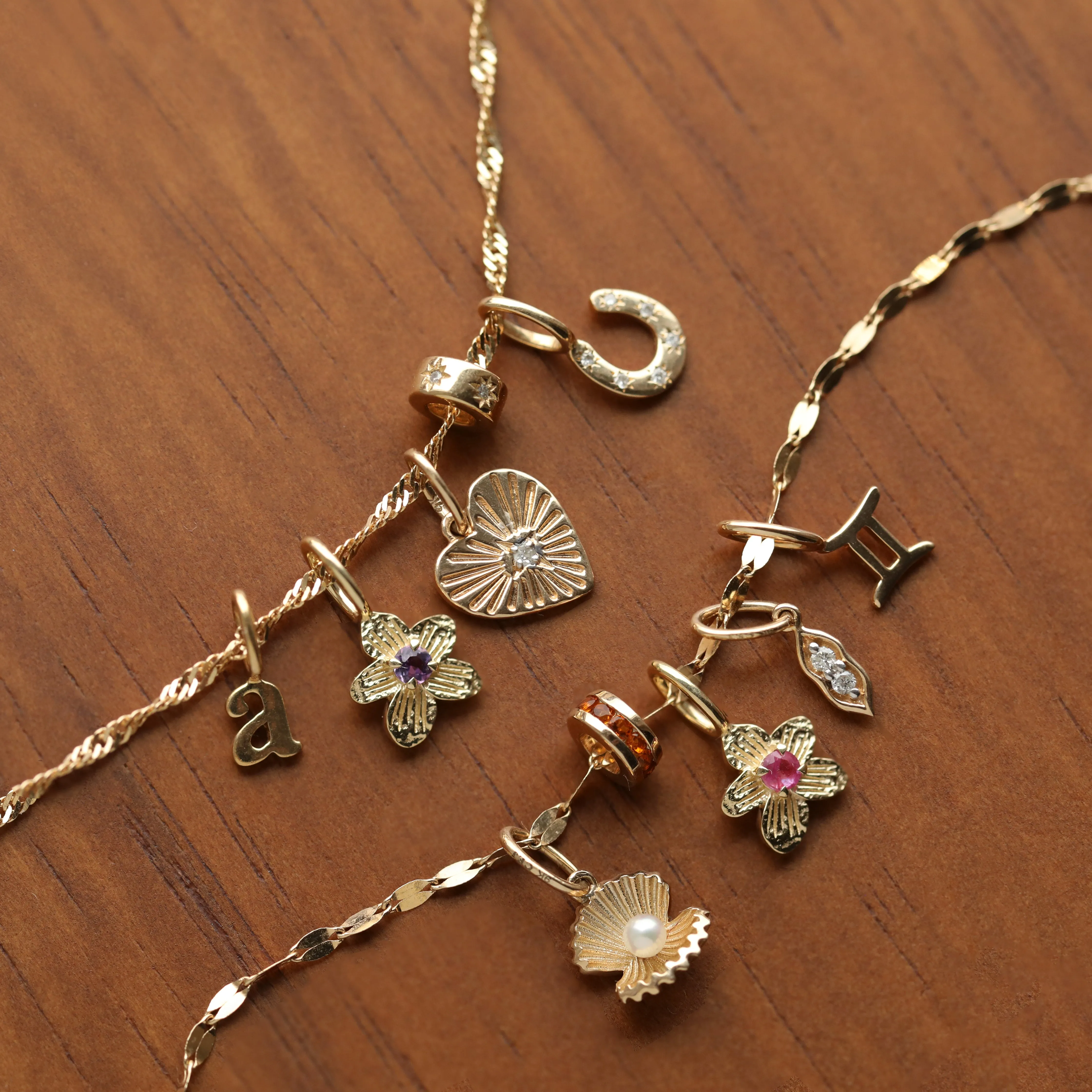 Birthstone Flower Charm